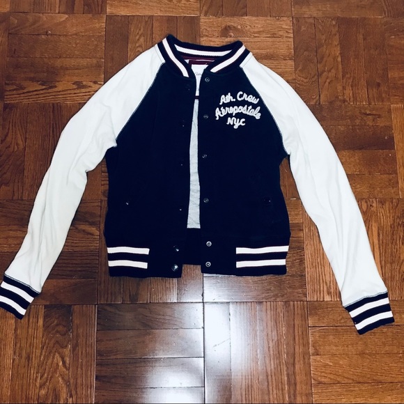 Aeropostale Jackets & Blazers - Aeropostal Navy & White Letterman Jacket Sweater